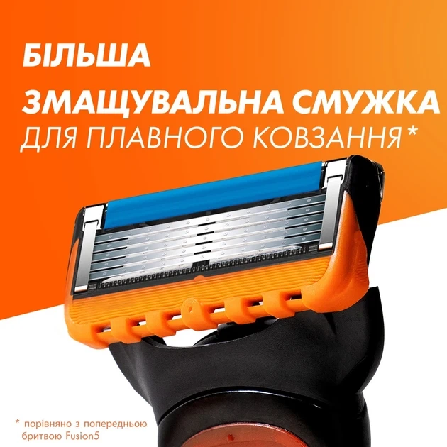 Змінні картриджі для гоління (леза касети) чоловічі Gillette Fusion 5 лез, 8 шт - Фото 3 Змінні картриджі для гоління (леза касети) чоловічі Gillette Fusion 5 лез, 8 шт - изображение 3