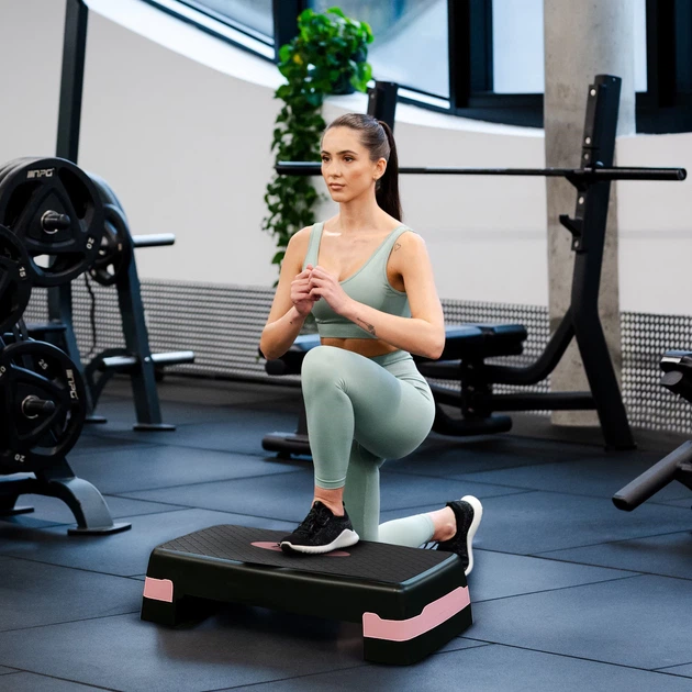 Степ платформа для аеробіки Gymtek Q-66404 2 рівні Рожево-чорна (5907766664048) - Фото 9 Степ платформа для аеробіки Gymtek Q-66404 2 рівні Рожево-чорна (5907766664048) - зображення 9