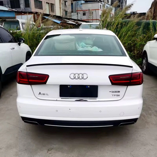 Спойлер багажника Audi A6 S6 C7 2012-2018 сабля S-стиль черный глянец - изображение 5