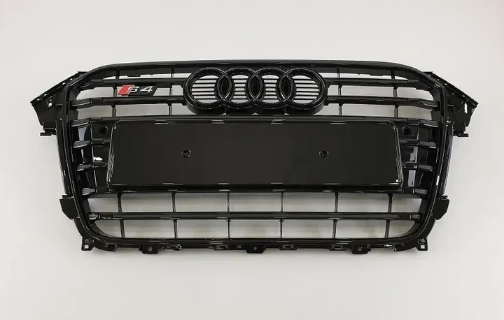 Решетка радиатора Audi A4 / S4 B8.5 2012-2016 стиль S4 черный глянец - изображение 2