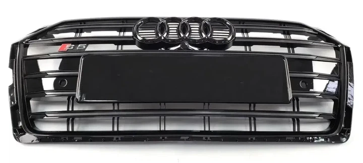 Решетка радиатора Audi A5 F5/B9 2016-2019 S-Line черный глянец - изображение 3
