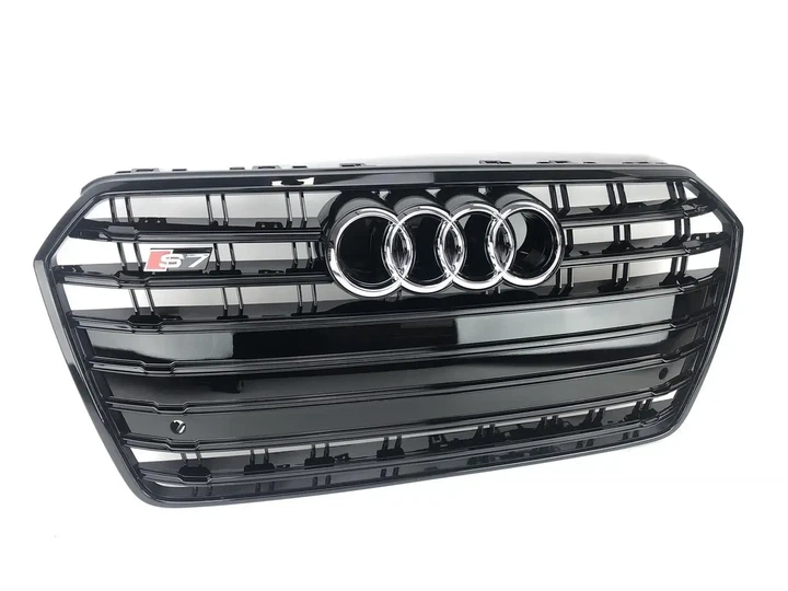 Решетка радиатора Audi A7 / S7 4G 2014-2018 стиль S7 черный глянец - изображение 2