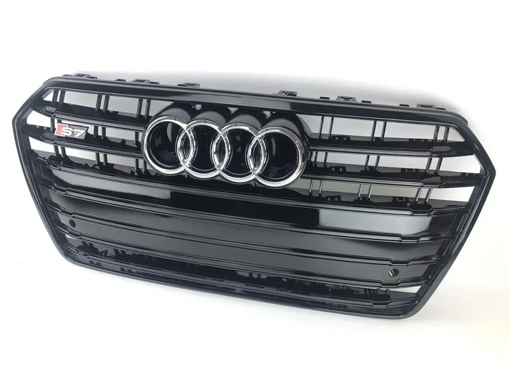Решетка радиатора Audi A7 / S7 4G 2014-2018 стиль S7 черный глянец - изображение 4