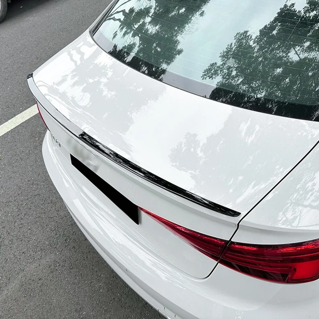 Спойлер багажника Audi A3 S3 8V 2014-2020 сабля S-стиль черный глянец - изображение 3