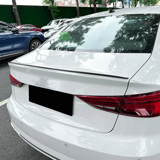 Спойлер багажника Audi A3 S3 8V 2014-2020 сабля S-стиль черный глянец - изображение 5