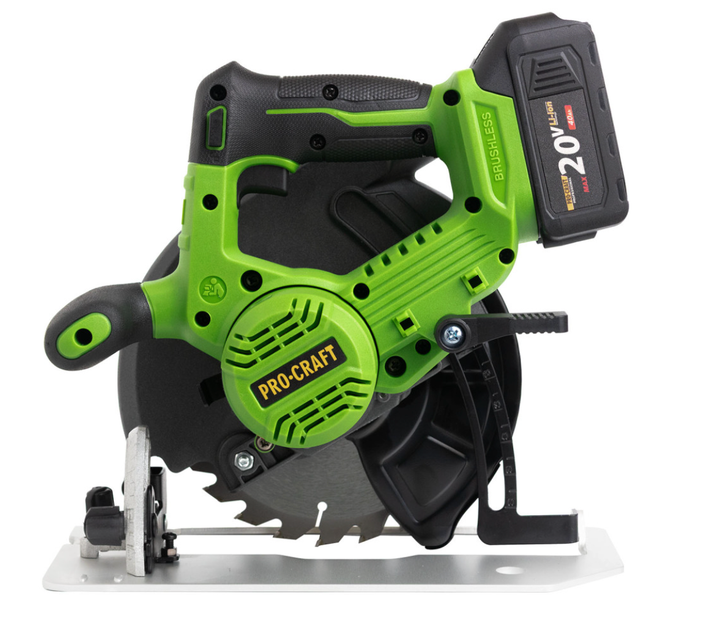 Аккумуляторная дисковая пила Procraft 20V Brushless, циркулярная пила 185 мм, глубина пропила 60 мм, бесщеточная аккумуляторная циркулярка по дереву, без АКБ и ЗУ - изображение 10