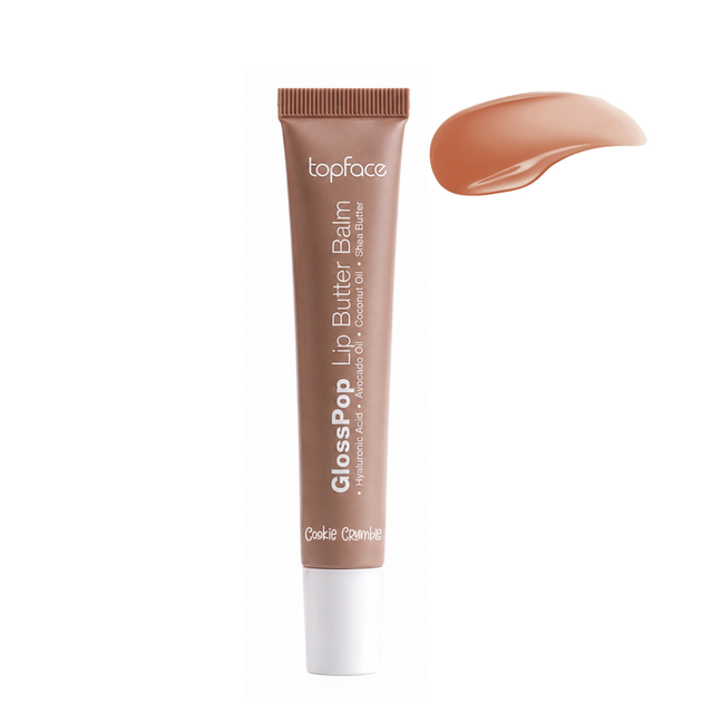 Блиск-бальзам для губ TopFace Gloss Pop Lip Butter Balm PT161, 002 Cookie Crumble, коричневий - Фото 1 Блиск-бальзам для губ TopFace Gloss Pop Lip Butter Balm PT161, 002 Cookie Crumble, коричневий - зображення 1