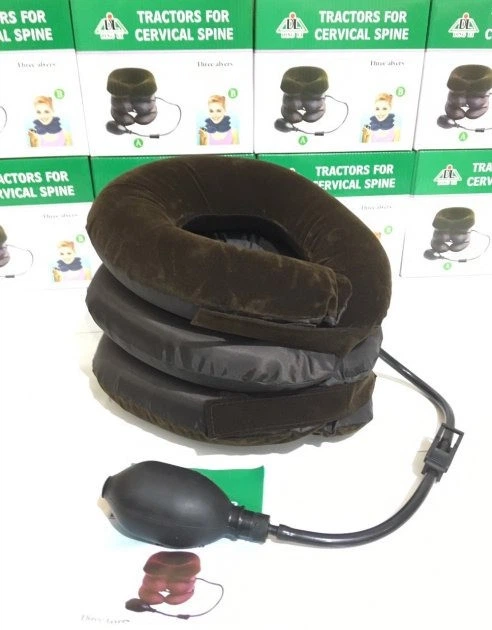Ортопедический надувной воротник Ting Pai MP-120 Brown, шейный фиксатор для вытяжения и разгрузки, массажная подушка - Фото 2 Ортопедический надувной воротник Ting Pai MP-120 Brown, шейный фиксатор для вытяжения и разгрузки, массажная подушка - изображение 2