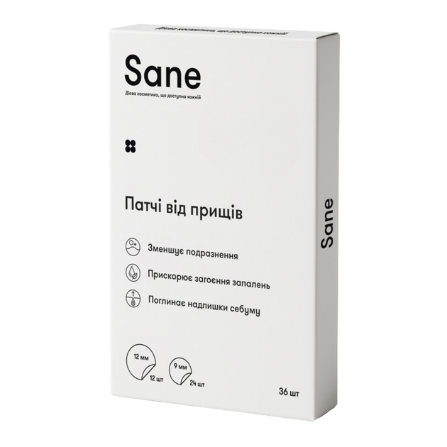 Патчи от прыщей Sane, 36 штук - Фото 3 Патчи от прыщей Sane, 36 штук - изображение 3