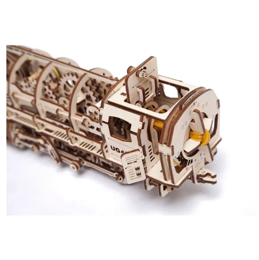 Механический 3D пазл деревянный локомотив 443 детали для сборки UGEARS MC-4732 - изображение 3