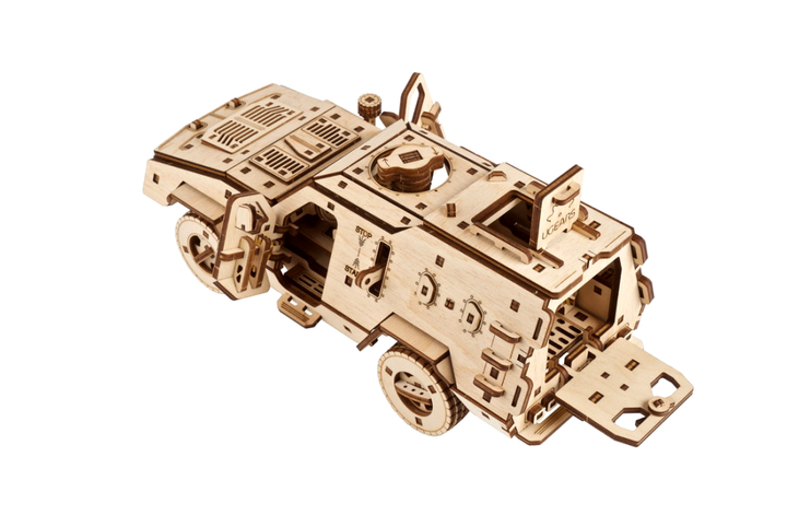 Пазлы механические 3D Боевая машина Дозор-Б 300 деталей для сборки Ugears MC-6844 - изображение 4