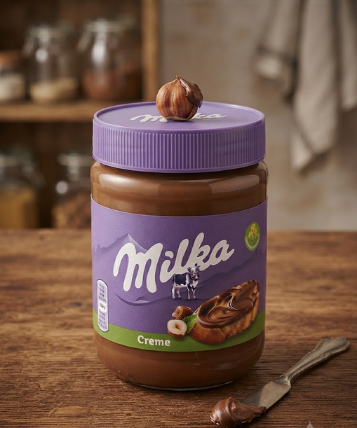 Шоколадно ореховая паста Milka Hazelnut Creme 600 г шоколадная паста с фундуком для тостов десертов и домашней выпечки - изображение 9