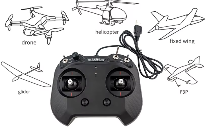 Пульт для ПК симуляторів FlySky SM001 8CH USB - изображение 4