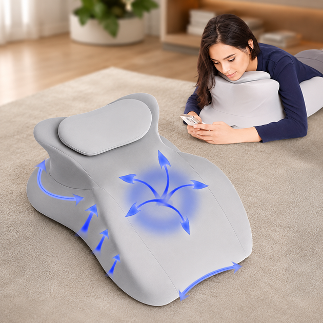 Подушка ортопедична Pillow-06 клиноподібна, подушка для підтримки спини та відпочинку Relax Pillow, сіра - Фото 5 Подушка ортопедична Pillow-06 клиноподібна, подушка для підтримки спини та відпочинку Relax Pillow, сіра - зображення 5