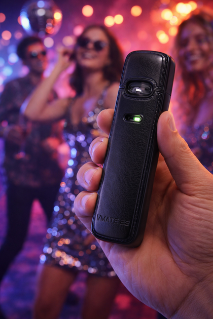 Электронная сигарета Voopoo Vmate E2 Jet Black 1500мАч многоразовая курилка Вупу в-майт е2 электронка черная до 30Вт - Фото 4 Электронная сигарета Voopoo Vmate E2 Jet Black 1500мАч многоразовая курилка Вупу в-майт е2 электронка черная до 30Вт - изображение 4