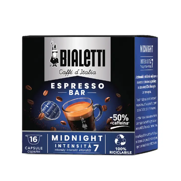 Кава в капсулах Bialetti Espresso Bar Midnight, 16 капсул Bialetti ( 10240 ) - Фото 1 Кава в капсулах Bialetti Espresso Bar Midnight, 16 капсул Bialetti ( 10240 ) - изображение 1