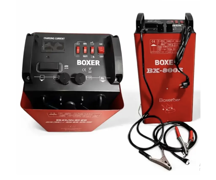 Пуско-зарядное устройство BOXER BX-8005 для автомобильных аккумуляторов 12 В и 24 В с функцией быстрого заряда запуском бензиновых и дизельных двигателей пусковым током 750 А - изображение 7