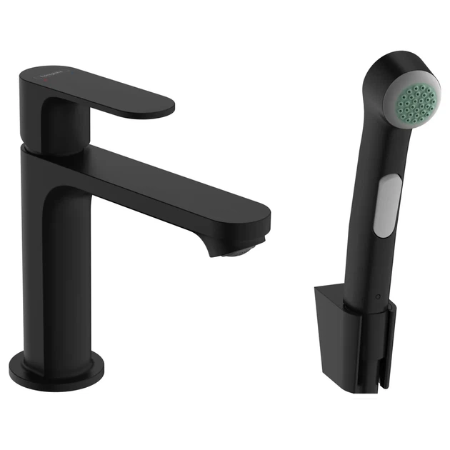 Hansgrohe Rebris S 110 Змішувач для умивальника, Matt Black (72215670) - Фото 1 Hansgrohe Rebris S 110 Змішувач для умивальника, Matt Black (72215670) - зображення 1