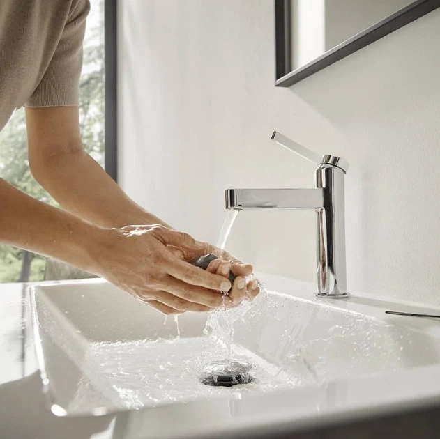Hansgrohe Finoris 100 Змішувач для умивальника, хром (76010000) - Фото 8 Hansgrohe Finoris 100 Змішувач для умивальника, хром (76010000) - зображення 8