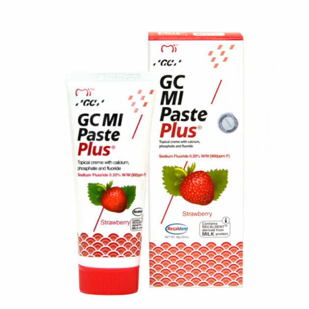 Крем для зубів GC Mi Paste Plus Strawberry, 35 мл - Фото 4 Крем для зубів GC Mi Paste Plus Strawberry, 35 мл - зображення 4