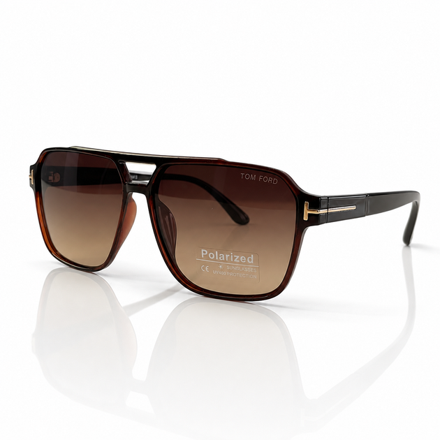 Солнцезащитные очки POLARIZED TF-P00542 C2 Brown Gradient Коричневые - изображение 6