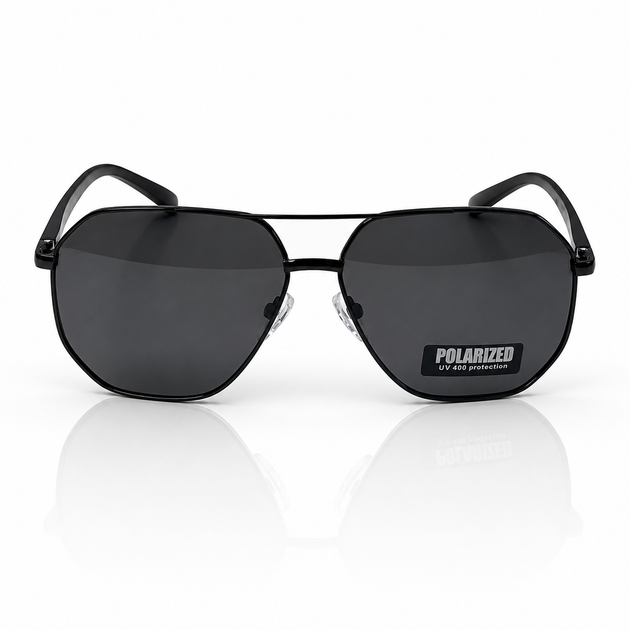 Солнцезащитные очки POLARIZED P333 Авиатор C1 Поляризация Алюминиевая оправа Защита UV400 - изображение 4