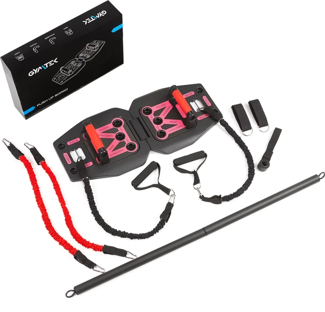 Багатофункціональна дошка для тренувань з еспандерами Gymtek FlexBoard G-42913 Рожево-чорна (5905884429136) - Фото 7 Багатофункціональна дошка для тренувань з еспандерами Gymtek FlexBoard G-42913 Рожево-чорна (5905884429136) - зображення 7