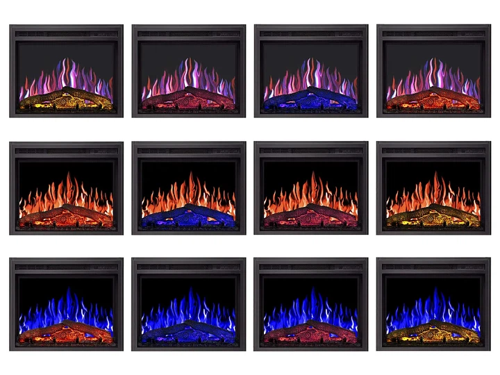 Электрокамин ArtiFlame AF24 Multicolor 3D визуализации пламени 3 цвета со звуком потрескивания дров с обогревом - изображение 4