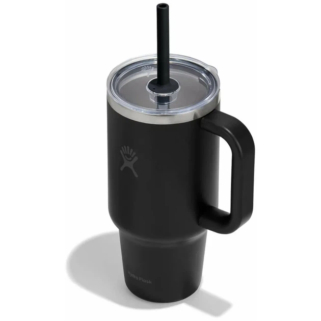 Термочашка Hydro Flask 950 ml Travel Tumbler Clear Lid Чорний - зображення 2
