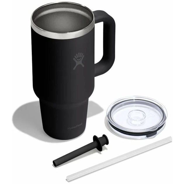 Термочашка Hydro Flask 950 ml Travel Tumbler Clear Lid Чорний - зображення 4