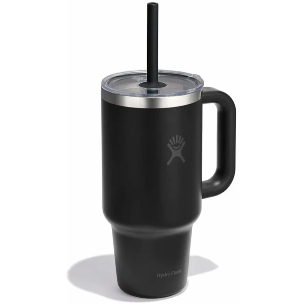 Термочашка Hydro Flask 950 ml Travel Tumbler Clear Lid Чорний - зображення 5