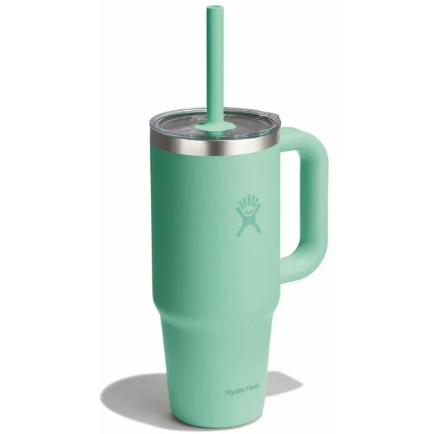 Термогорнятко Hydro Flask 700 ml Travel Tumbler Clear Lid mermaid green зелене - Фото 5 Термогорнятко Hydro Flask 700 ml Travel Tumbler Clear Lid mermaid green зелене - зображення 5