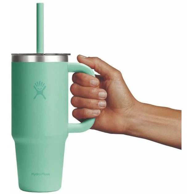Термогорнятко Hydro Flask 700 ml Travel Tumbler Clear Lid mermaid green зелене - Фото 3 Термогорнятко Hydro Flask 700 ml Travel Tumbler Clear Lid mermaid green зелене - зображення 3