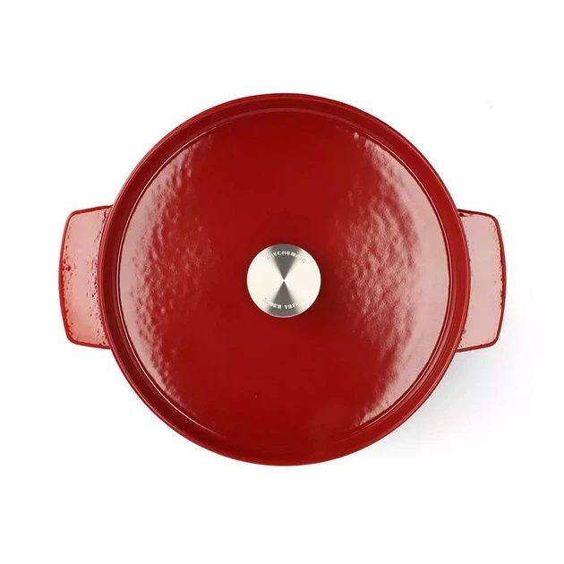 Каструля чавунна з кришкою KitchenAid 26 см 5,2 л червона (CC006060-001) - зображення 2