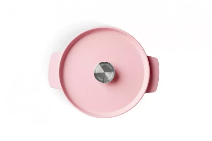 Каструля чавунна з кришкою KitchenAid 22 см 3,3 л колір суха троянда (CC007430-001) - зображення 2