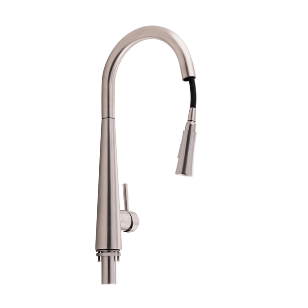 Змішувач для кухні Evicka з висувним виливом QTEVI91103UN Brushed Nickel PVD Qtap - изображение 2