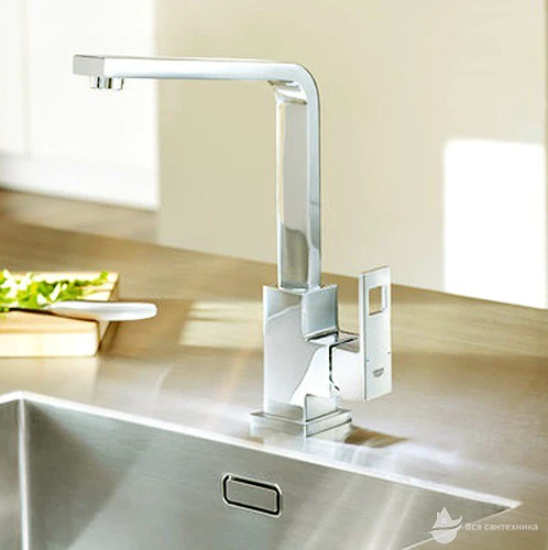 Змішувач для кухні Eurocube (31255000), Grohe - Фото 2 Змішувач для кухні Eurocube (31255000), Grohe - зображення 2