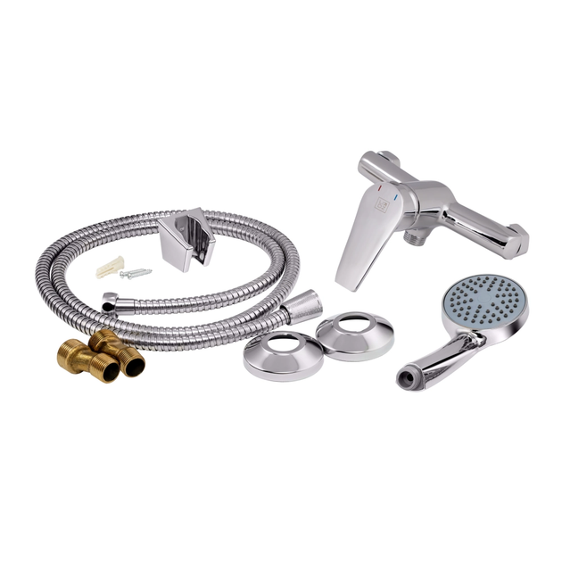 Змішувач для душу Gloria 010 (з душовим гарнітуром) (k35) (19 46 010) Chrome Lidz - изображение 5