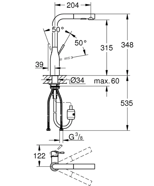 Змішувач для кухні Essence (30270000), Grohe - изображение 4