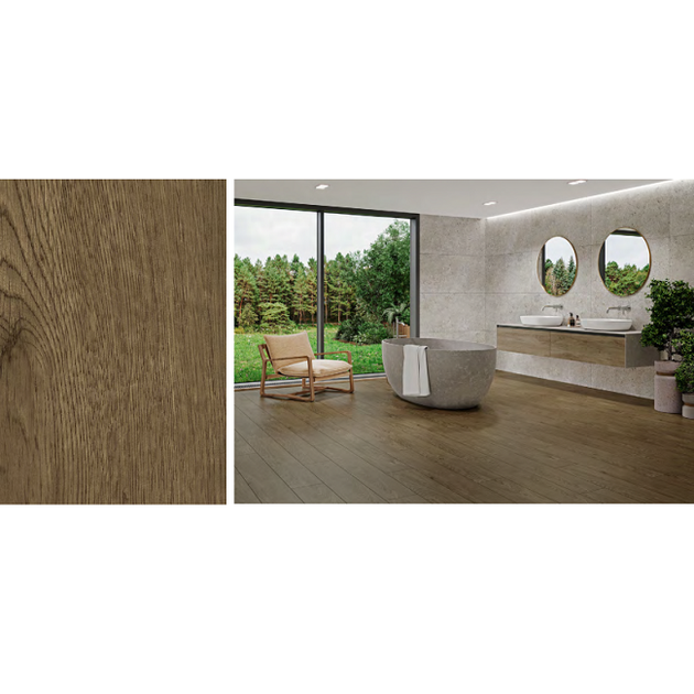 Керамогранітна плитка Cersanit Emberwood Brown Mat Rect 20x120 - изображение 3