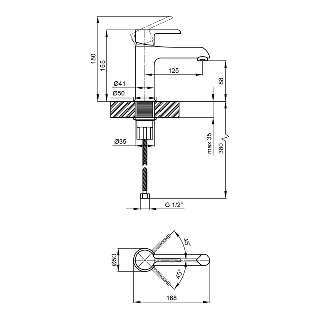 Змішувач для раковини Grand QTGRABCR001F Black Matt Qtap - зображення 6