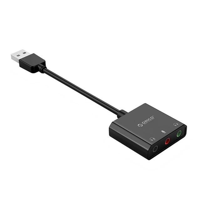 Внешняя звуковая карта Orico SKT3 USB-A Black (6942227180650) - изображение 3