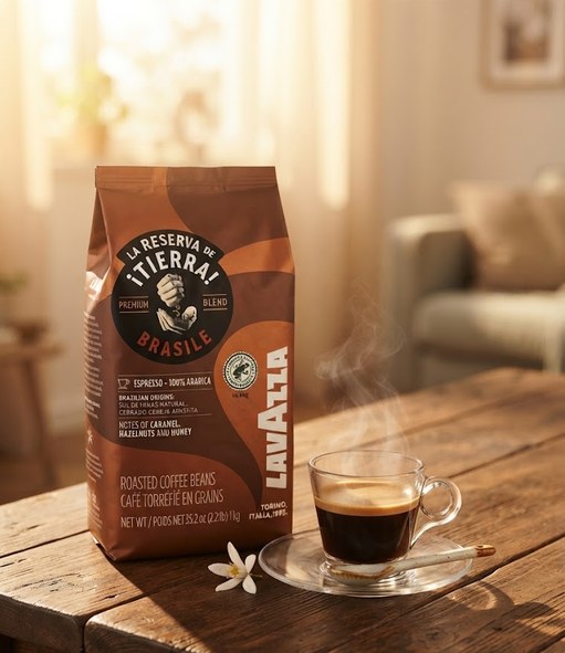 Кофе в зернах Lavazza Tierra Brazil 1 кг 100 процентов арабика темной обжарки для кофемашины - Фото 8 Кофе в зернах Lavazza Tierra Brazil 1 кг 100 процентов арабика темной обжарки для кофемашины - изображение 8