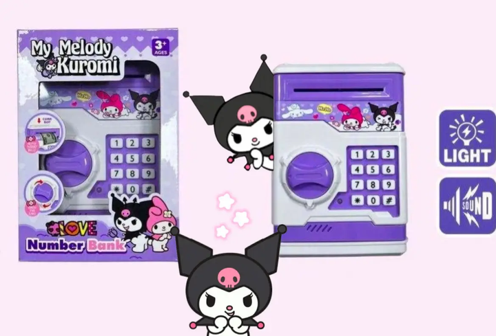 Детский сейф-копилка My melody Kuromi с купюроприемником и кодовым замком - изображение 2