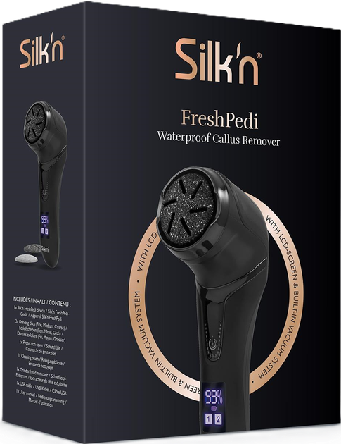 Апарат для видалення мозолів Silk`n Fresh Pedi Black - зображення 2