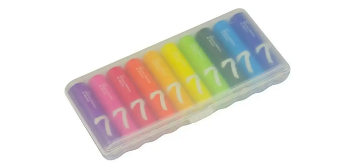Батарейки Xiaomi Rainbow Battery AAA щелочные элементы питания для пультов игрушек мышей 10 штук - Фото 9 Батарейки Xiaomi Rainbow Battery AAA щелочные элементы питания для пультов игрушек мышей 10 штук - изображение 9