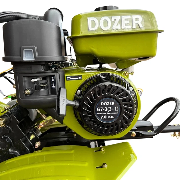 Мотоблок DOZER G7-3 бензиновий 3 передачі 570-810 мм зелений - Фото 14 Мотоблок DOZER G7-3 бензиновий 3 передачі 570-810 мм зелений - зображення 14