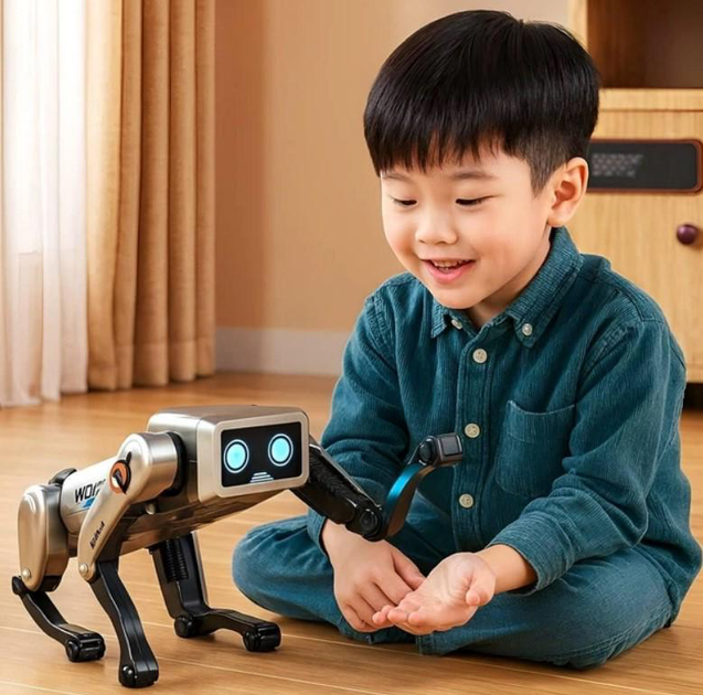 Робот-собака интерактивный AI Robot на радиоуправлении, программируемый аккумуляторный робот-игрушка - Фото 2 Робот-собака интерактивный AI Robot на радиоуправлении, программируемый аккумуляторный робот-игрушка - изображение 2