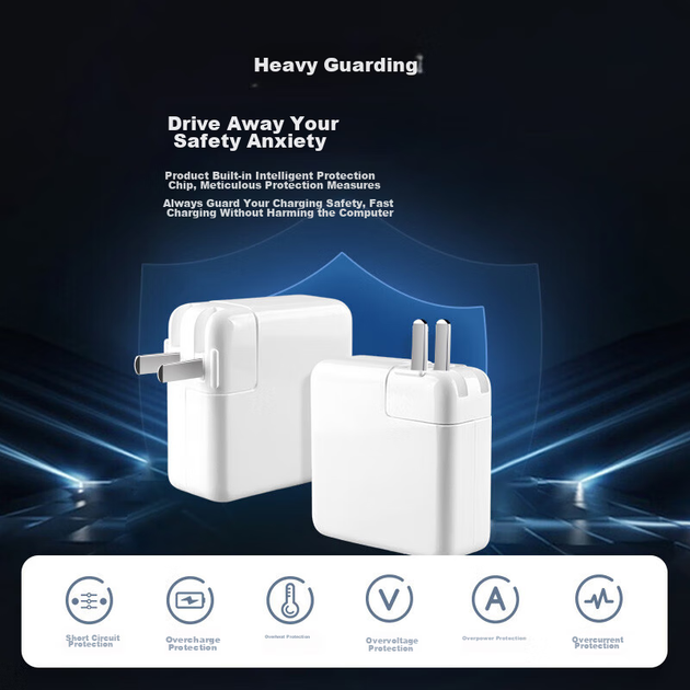 Зарядное устройство Mryc USB-C 67 Вт с кабелем Type-C для MacBook Pro и Air A2442, A2681 - изображение 9
