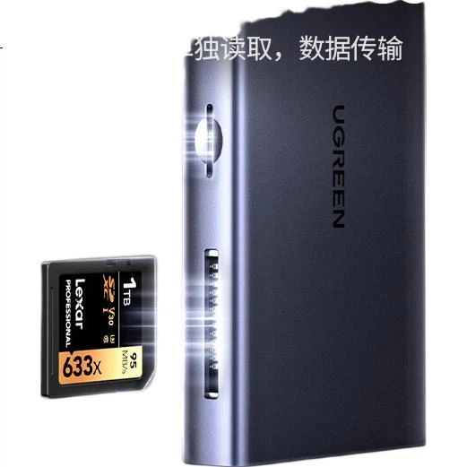 Картридер UGREEN USB Type-C 3.2 для SD и microSD Express, 10 Гбит/с - Фото 3 Картридер UGREEN USB Type-C 3.2 для SD и microSD Express, 10 Гбит/с - изображение 3